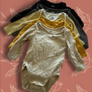 H&M Size 2-4mo Onesie Lot